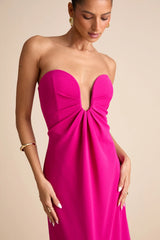 Thula Dark Olive Cutout U-Bar Column Maxi Dress