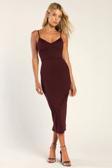 Sophisticated Soiree Navy Blue Bustier Midi Bodycon Dress