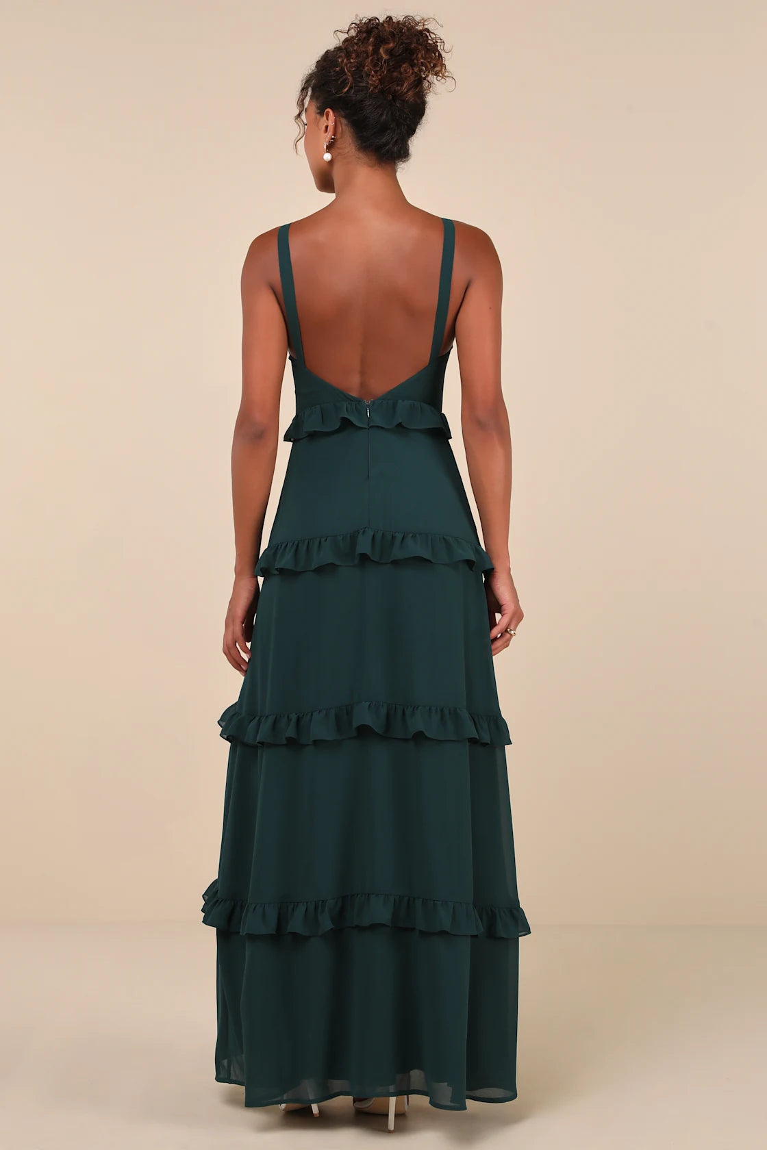 Sincerely Poised Light Blue Backless Bustier Tiered Maxi Dress