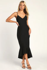 Stun Like Me White Bodycon Trumpet Hem Midi Dress