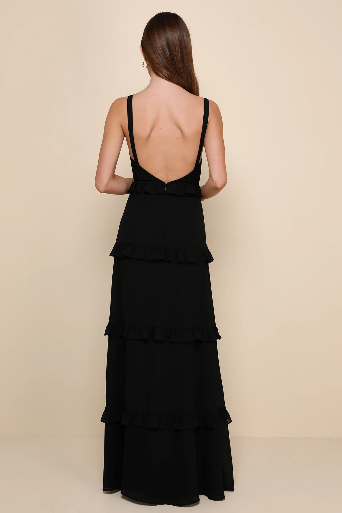 Sincerely Poised Light Blue Backless Bustier Tiered Maxi Dress